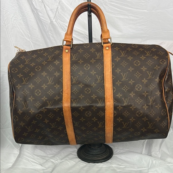 Authentic Louis Vuitton Keepall 50 Monogram Canvas Boston Duffel Bag - COA - Picture 1 of 11